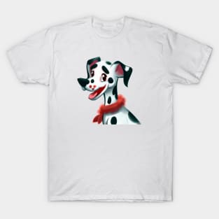 Cute Dalmatian Drawing T-Shirt